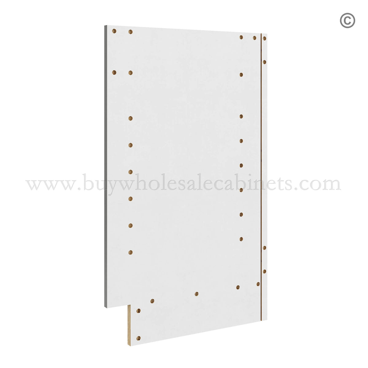 Frameless Gloss White Finished Side Panel for Vanity Base