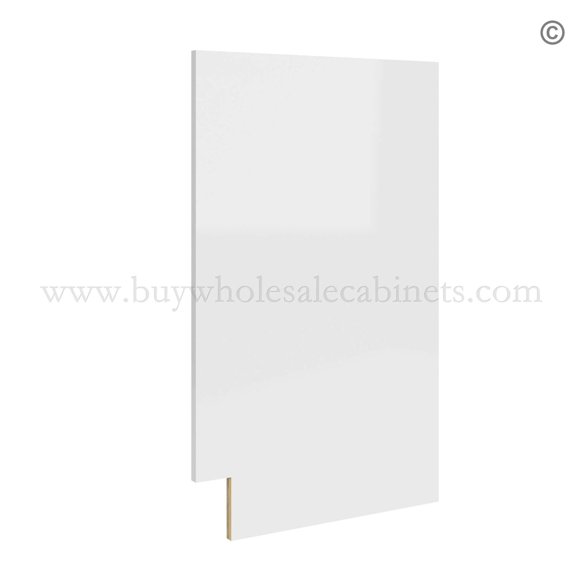 Frameless Gloss White Finished Side Panel for Vanity Base