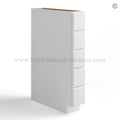 White Shaker Base Spice Cabinet with 5 Drawers