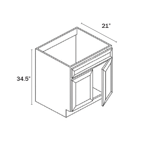 Dorian Gray Shaker Vanity Sink Base Cabinet