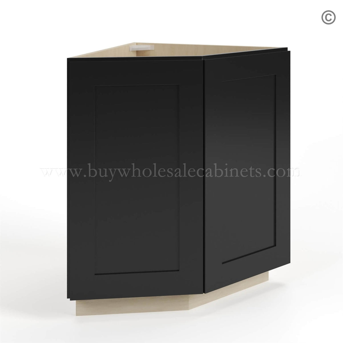 Black Shaker Base End Cabinet