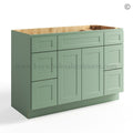 Jade Green Shaker 48″ Vanity Base Cabinet Combo