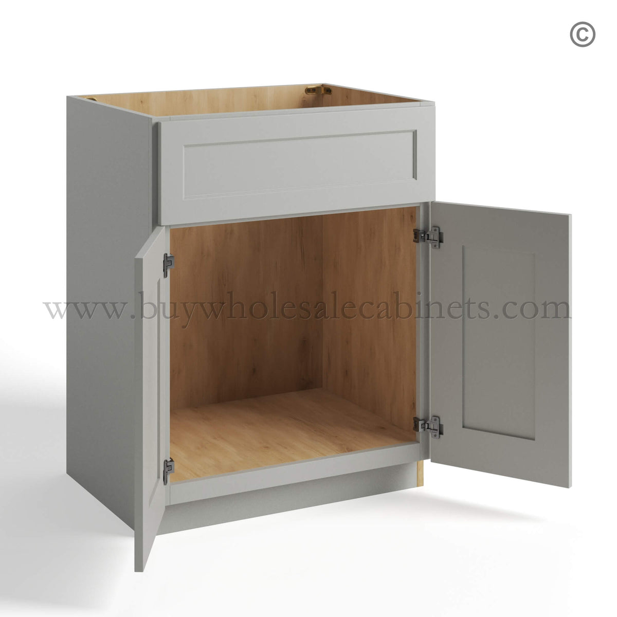 Dorian Gray Shaker Vanity Sink Base Cabinet