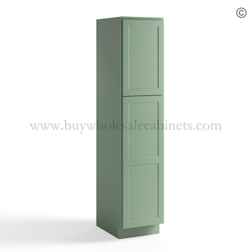 Jade Green Shaker 18″ Pantry Cabinet Single Door