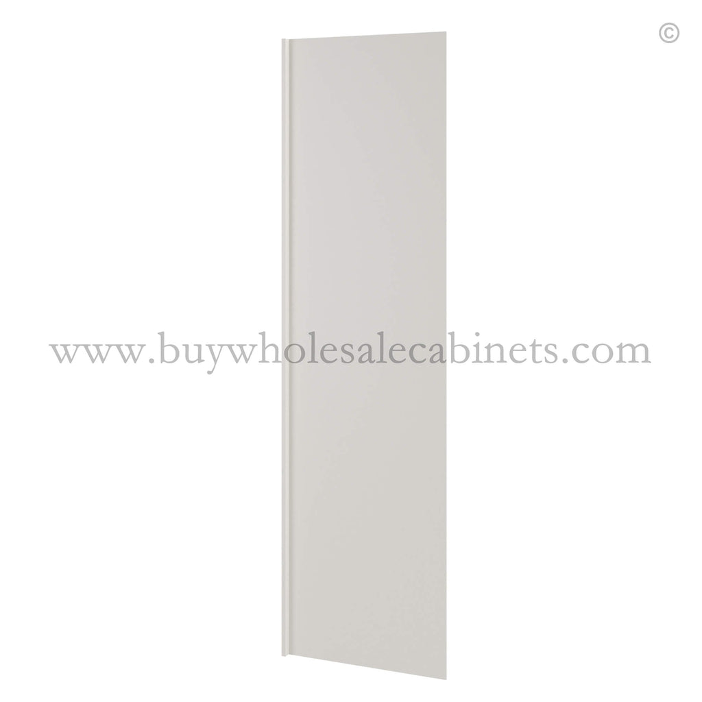 Dove White Slim Shaker Refrigerator End Panel Veneer