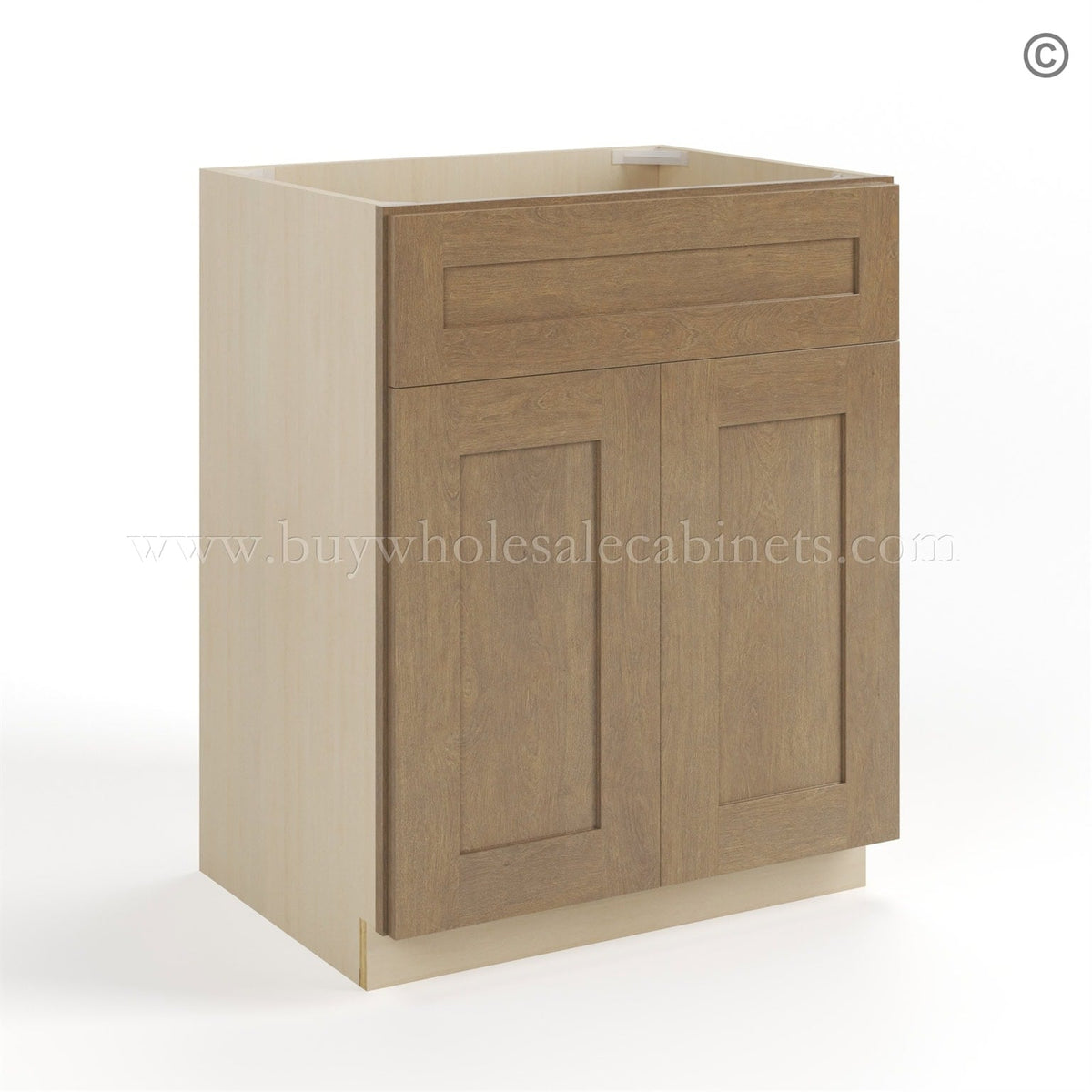 Rustic Wood Shaker Sink Base 27”