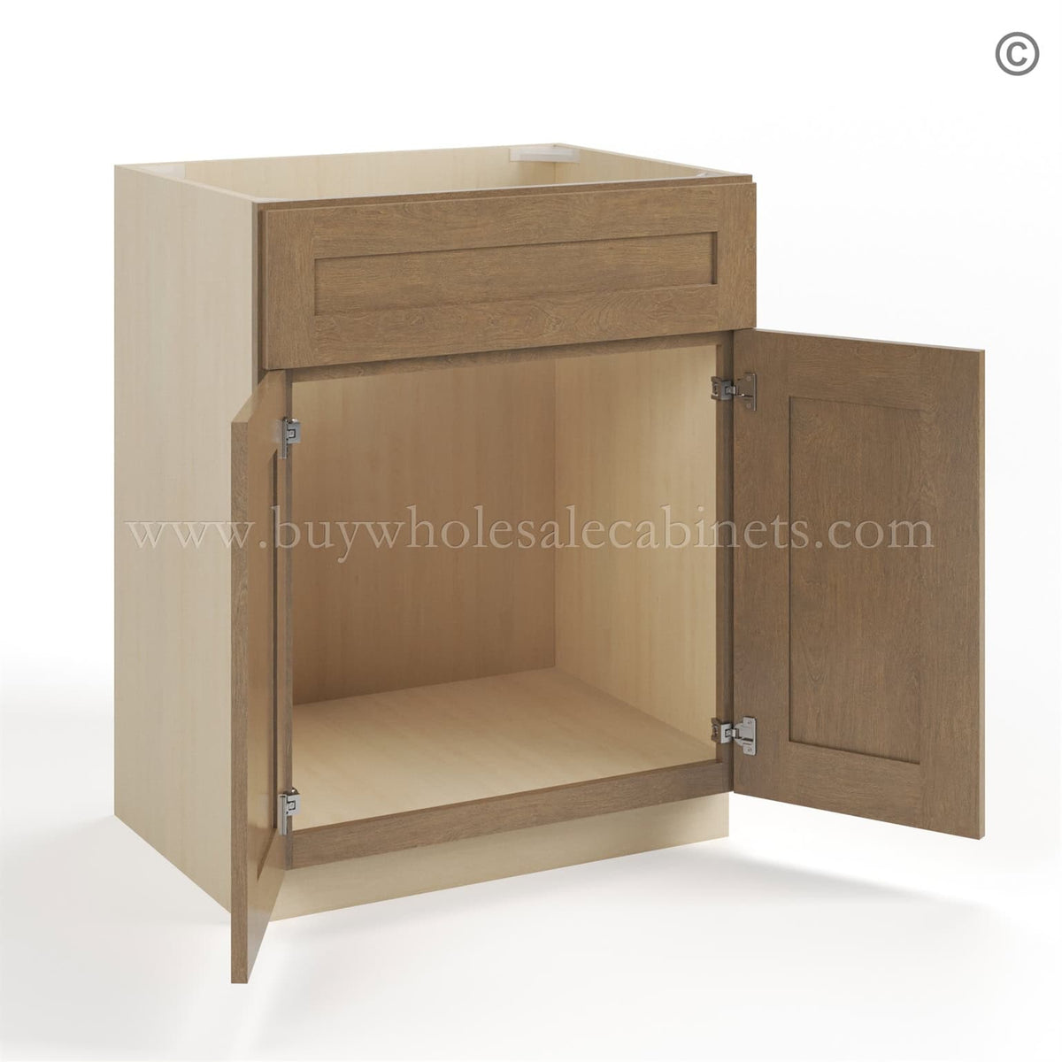 Rustic Wood Shaker Sink Base 27”