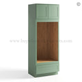 Jade Green Shaker Double Oven Cabinet
