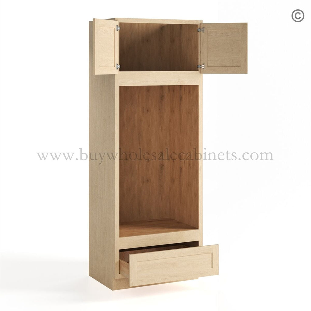 Unfinished Shaker Double Oven Cabinet