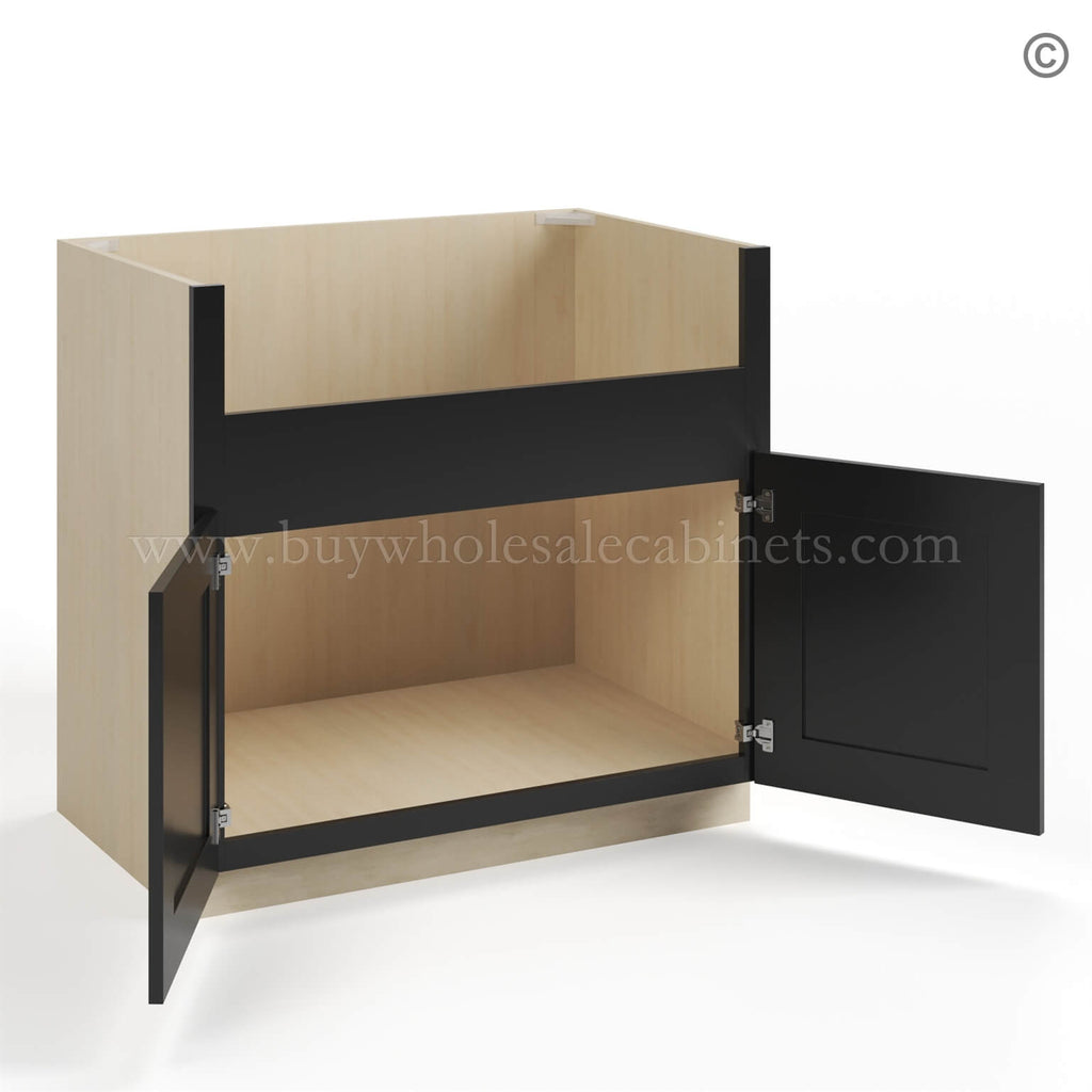 Black Shaker Farmhouse Sink Base