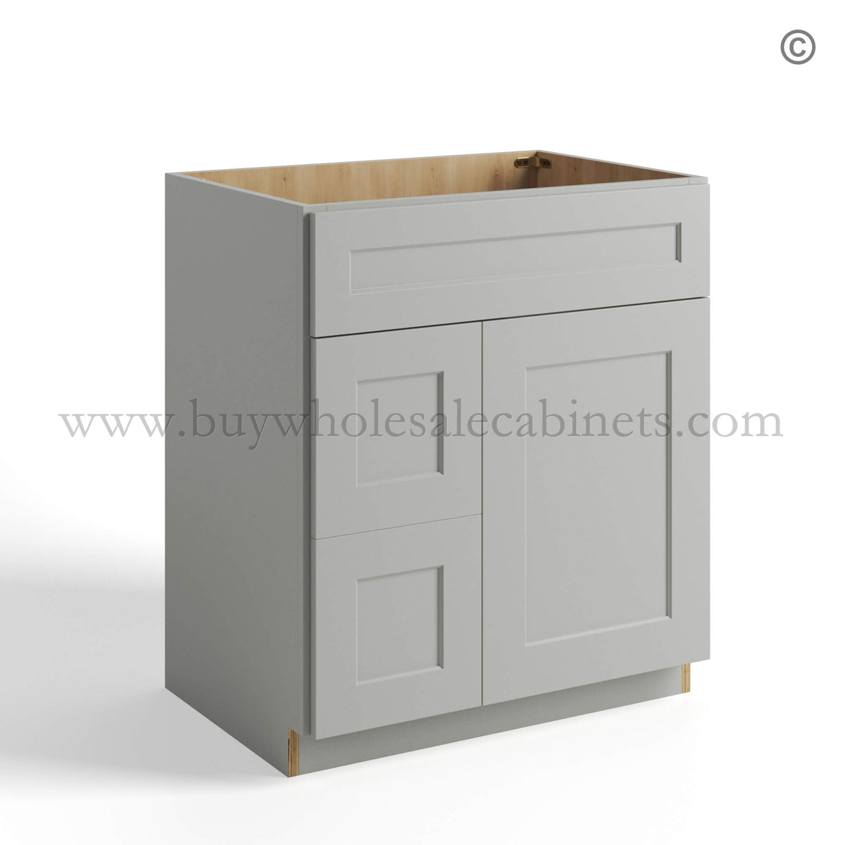 Dorian Gray Shaker Vanity Sink Base Combo 30″W
