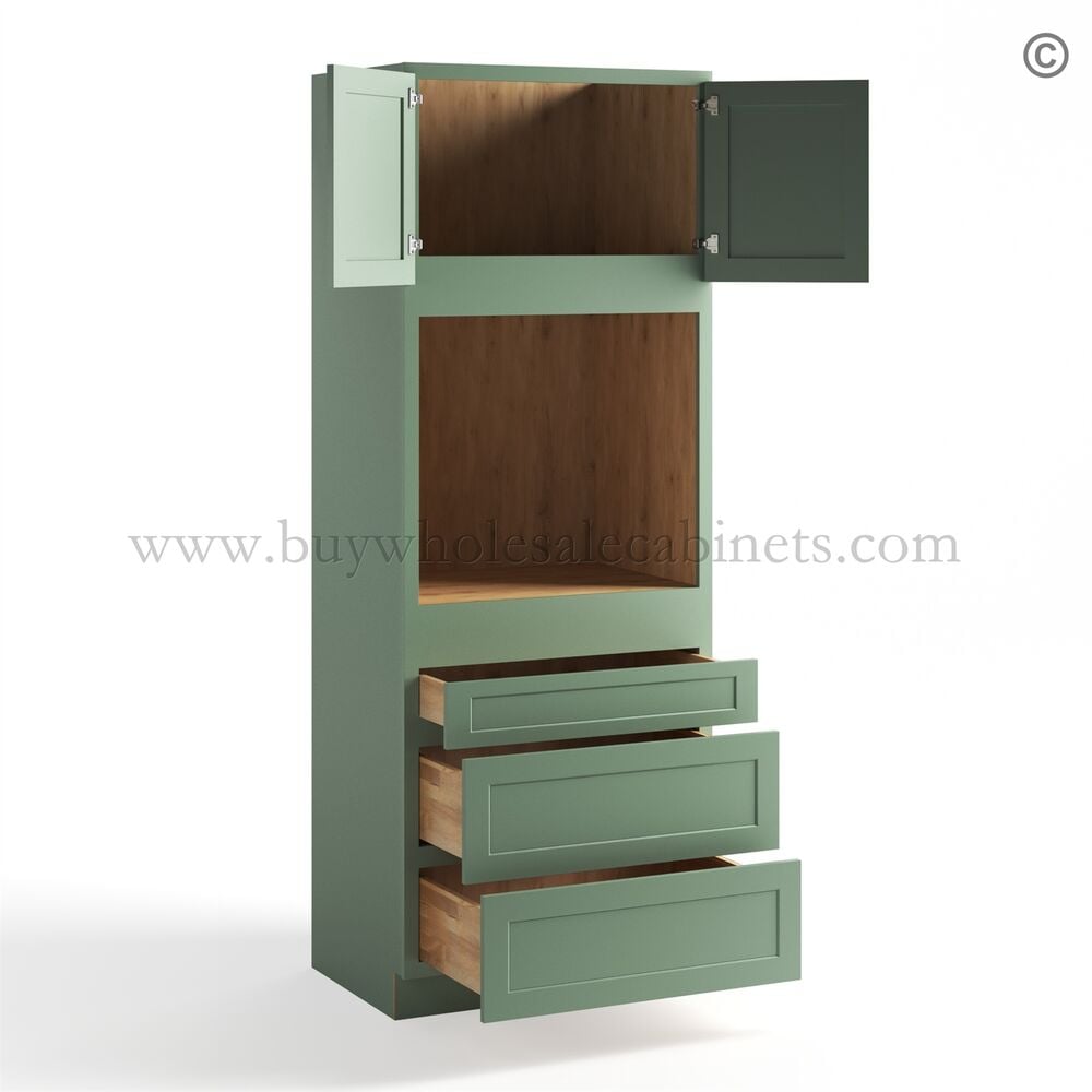 Jade Green Shaker Single Oven Cabinet