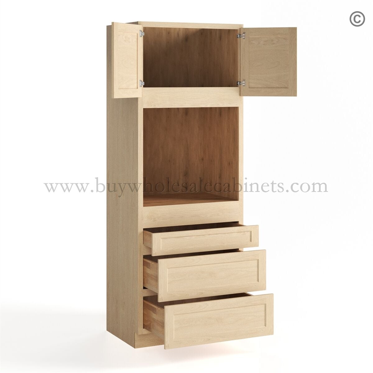 Unfinished Shaker Single Oven Cabinet