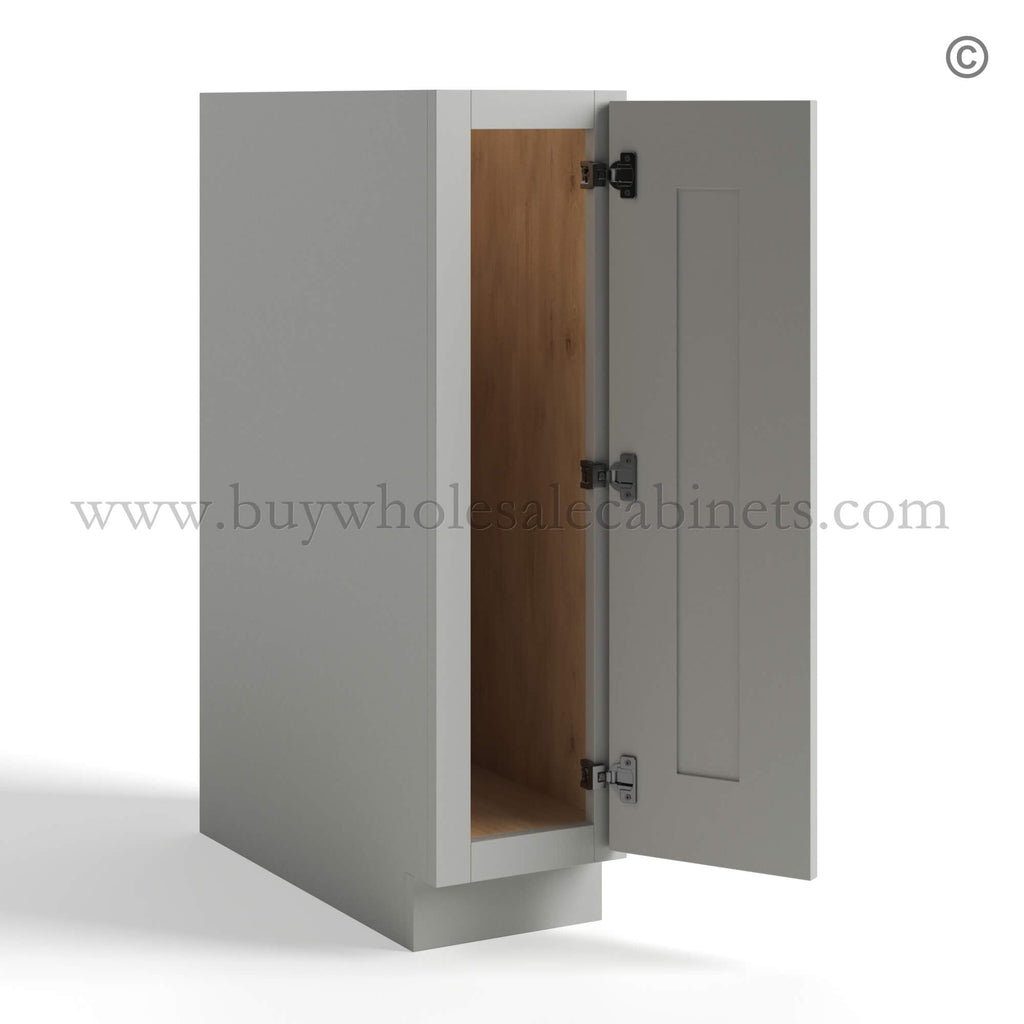 Dorian Gray Shaker Full Height Door Base Cabinets Single Door