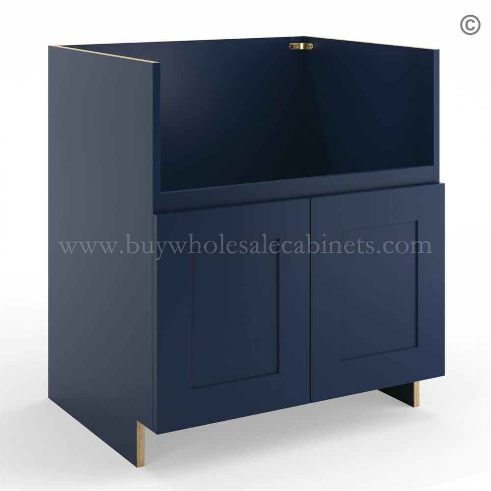 Frameless Oxford Blue Farm Sink Base Cabinet – 2 Doors