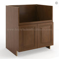 Frameless Classic Chestnut Farm Sink Base Cabinet – 2 Doors