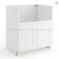 Frameless Modern White Shaker Farm Sink Base Cabinet – 2 Doors