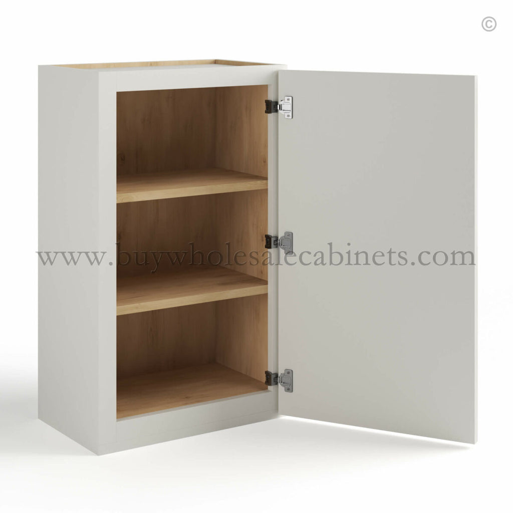 Dove White Slim Shaker 42″H Single Door Wall Cabinet