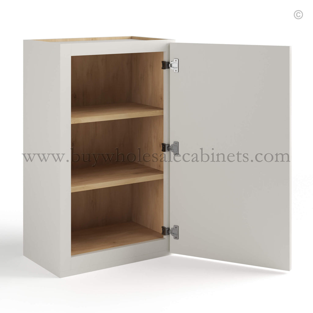 Dove White Slim Shaker 30″H Single Door Wall Cabinet
