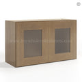 Rustic Wood Shaker 18″ H Double Door Wall Cabinet With Glass Doors
