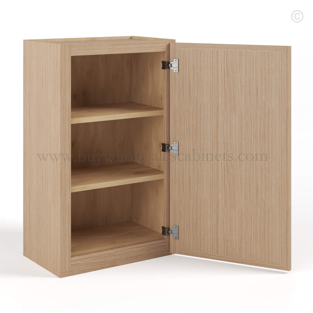 Slim Oak Shaker 30″H Single Door Wall Cabinet