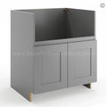 Frameless Graphite Gray Farm Sink Base Cabinet – 2 Doors