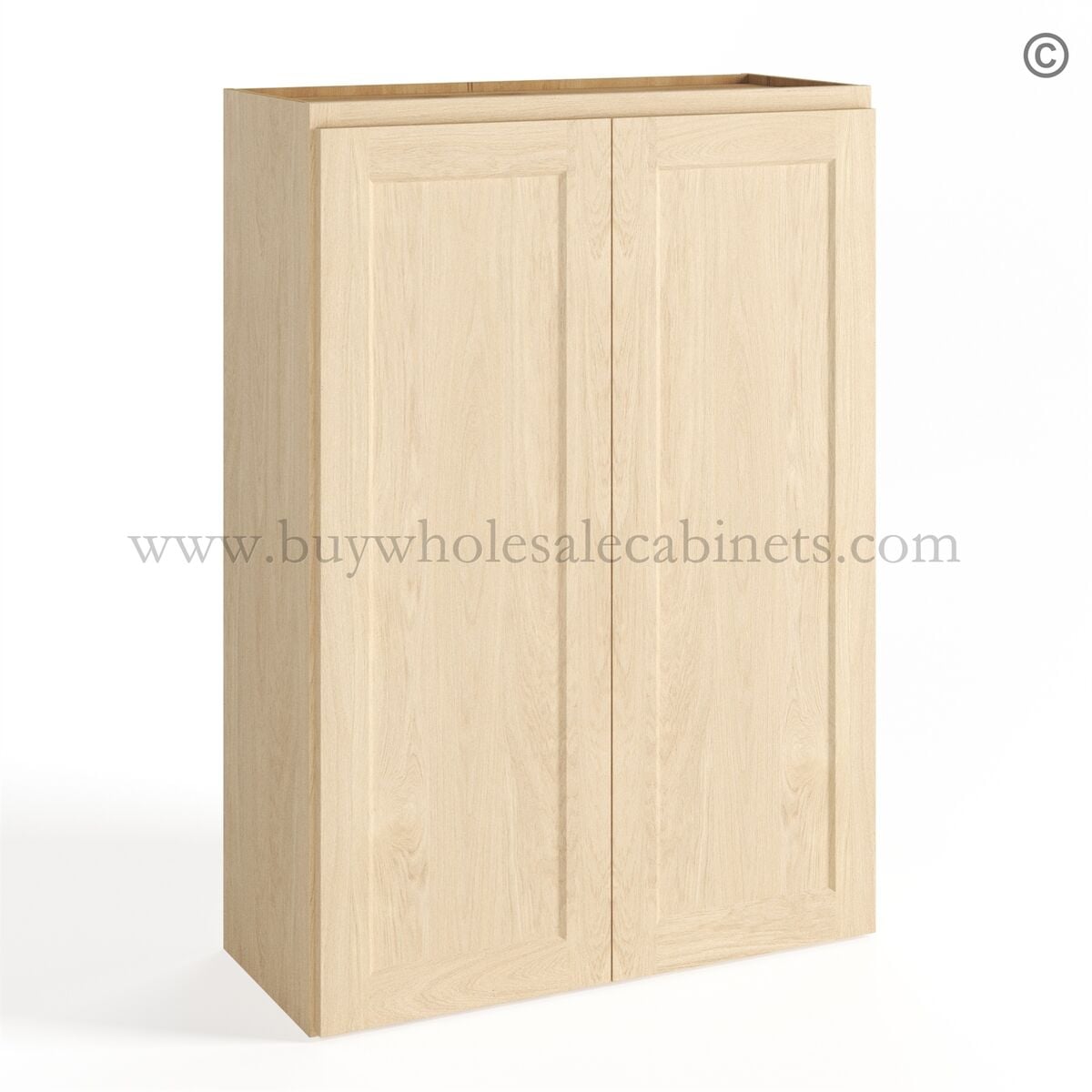 Unfinished Shaker 42″H Wall Cabinet Double Door