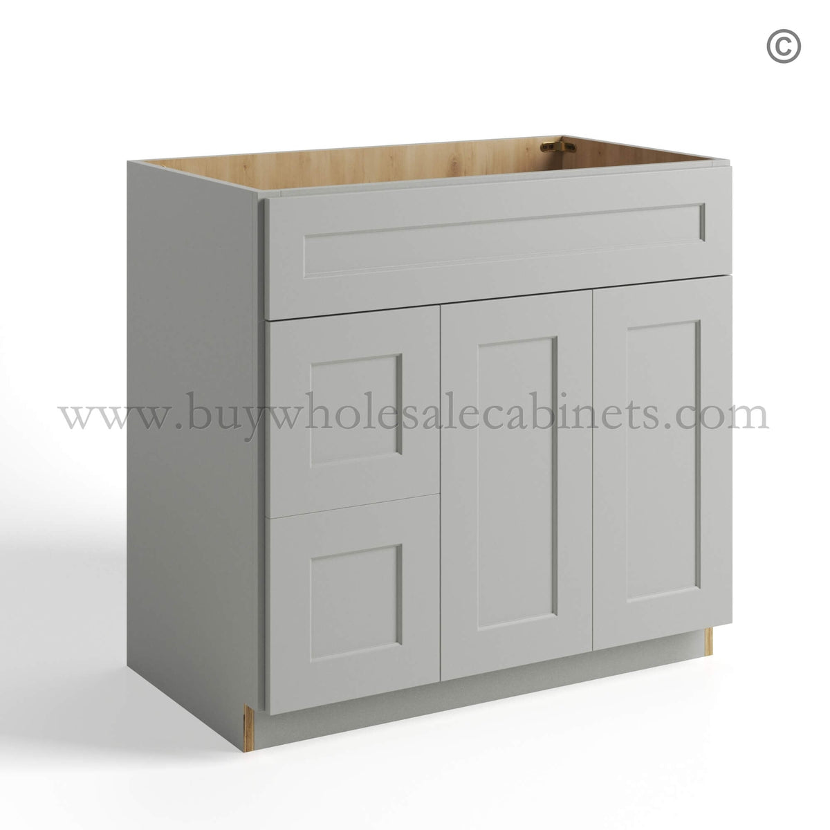 Dorian Gray Shaker Vanity Sink Base Combo 36″W