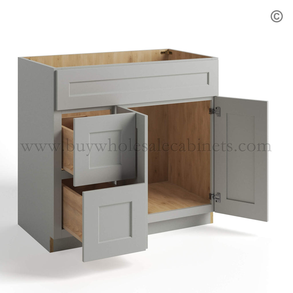 Dorian Gray Shaker Vanity Sink Base Combo 36″W