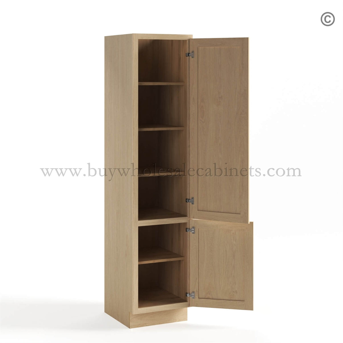 Unfinished Shaker Vanity Linen Cabinet