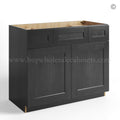 Charcoal Black Shaker Vanity Sink Base Combo 42″W
