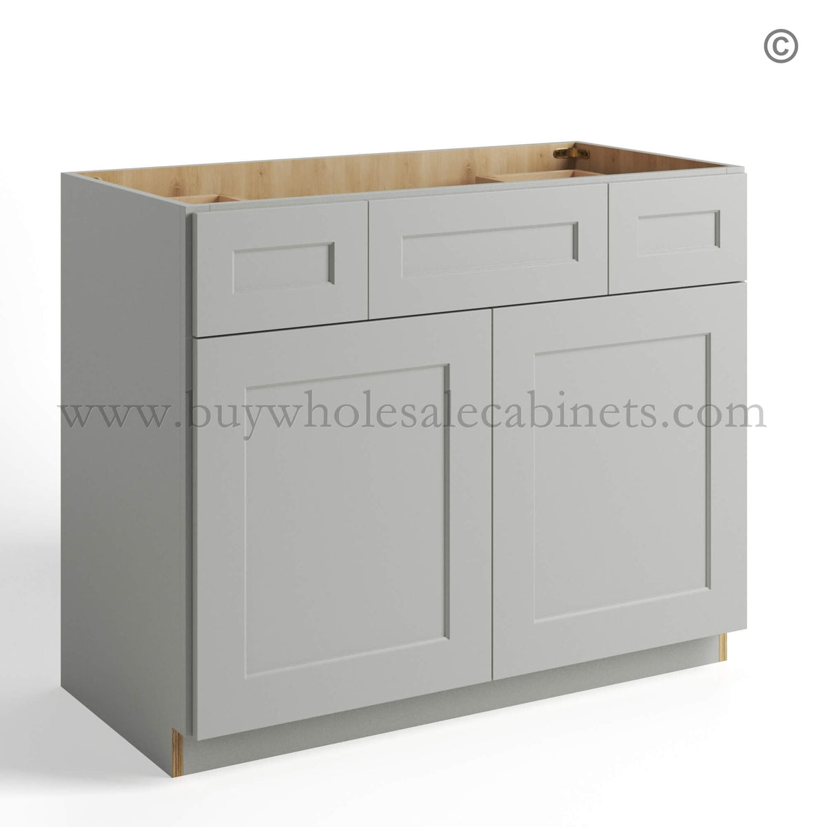 Dorian Gray Shaker Vanity Sink Base Combo 42″W
