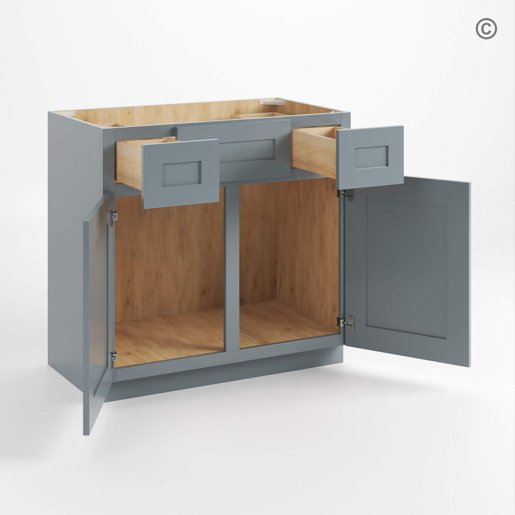 Gray Shaker Vanity Combo Cabinet