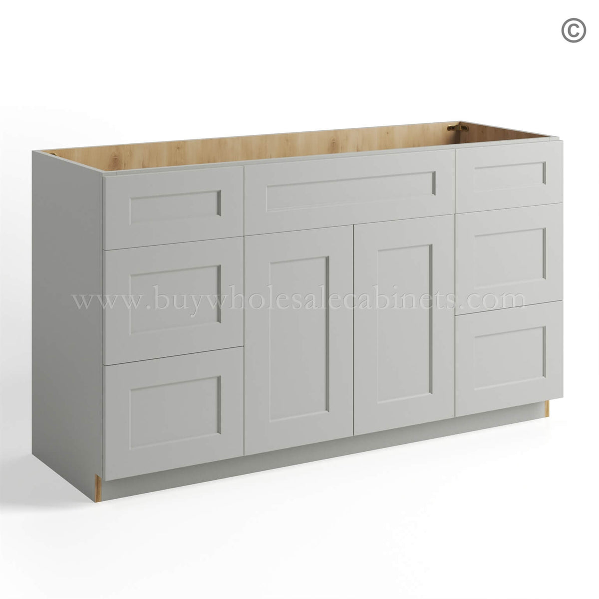 Dorian Gray Shaker Vanity Sink Base Combo 48″W