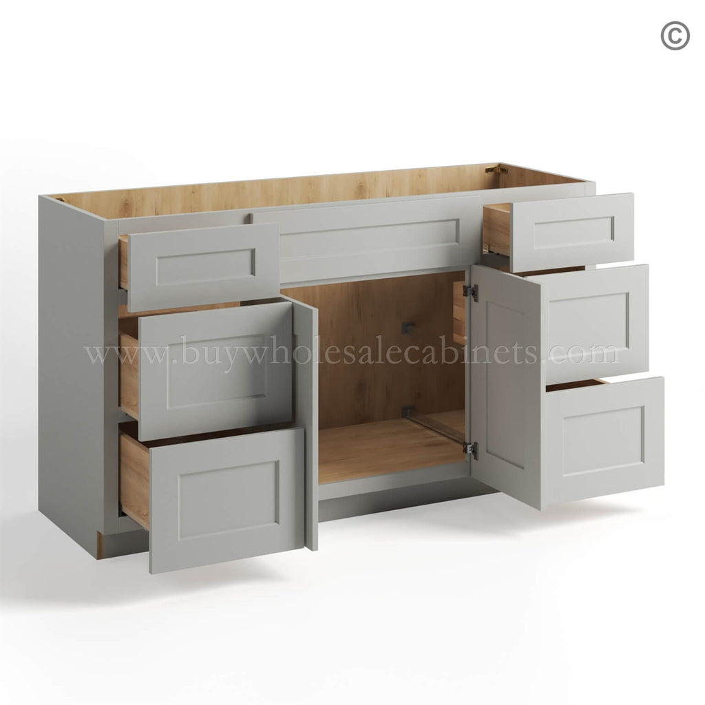 Dorian Gray Shaker Vanity Sink Base Combo 60″W
