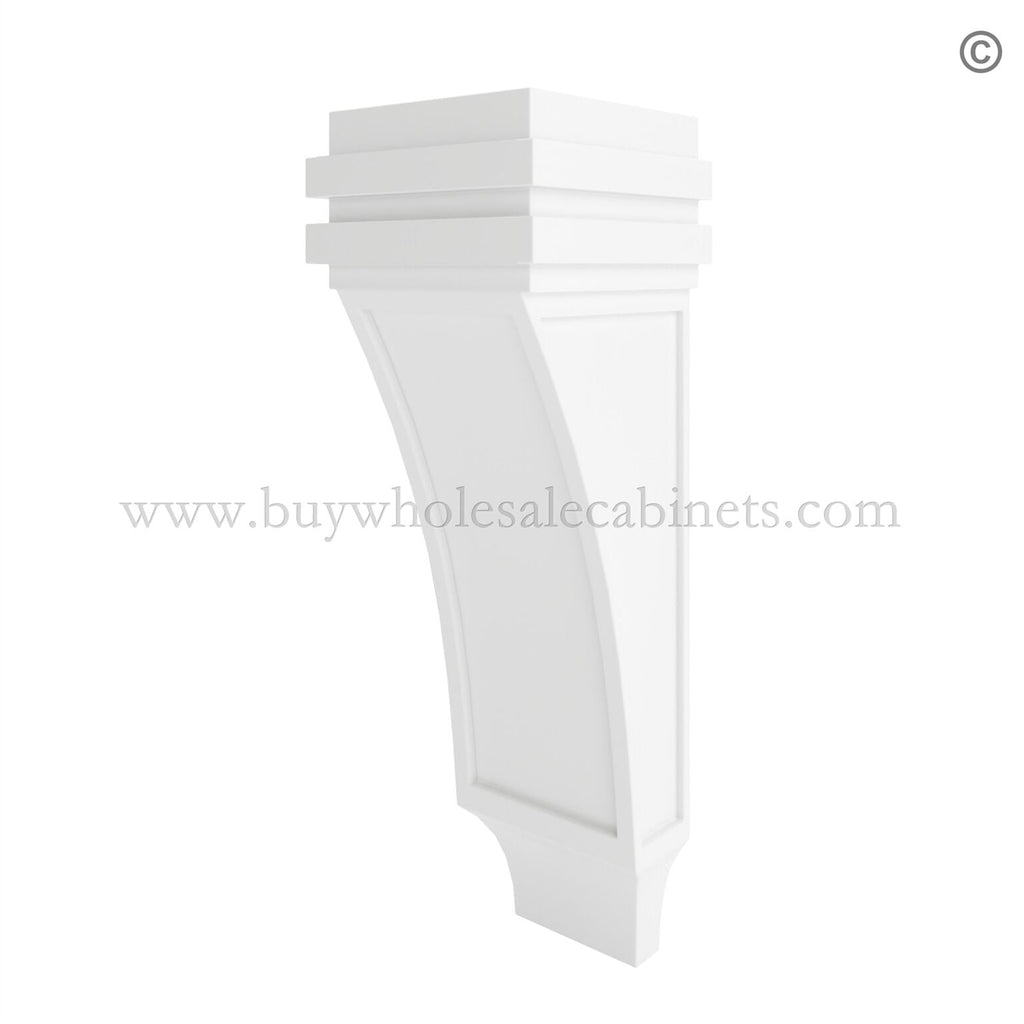 Frameless Modern White Shaker Corbel Medium