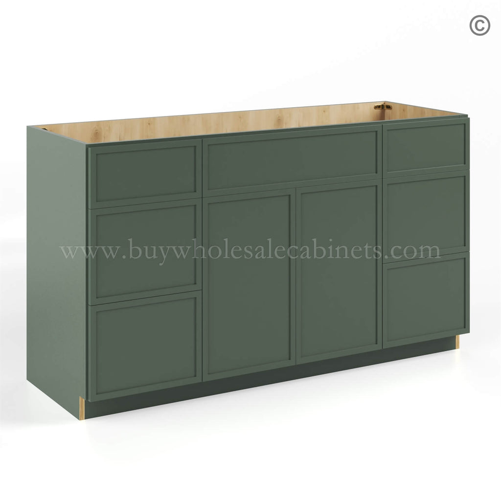 Slim Shaker Green Vanity Sink Base Combo 48″W