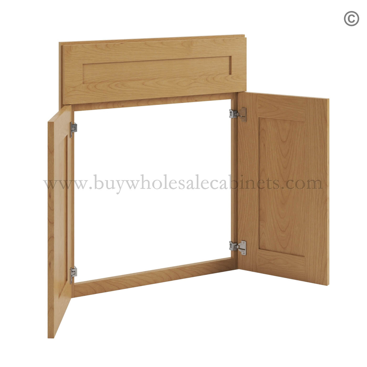Treasure Chest Shaker Corner Sink Base Front