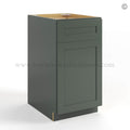 Green Shaker Trash Base Cabinet