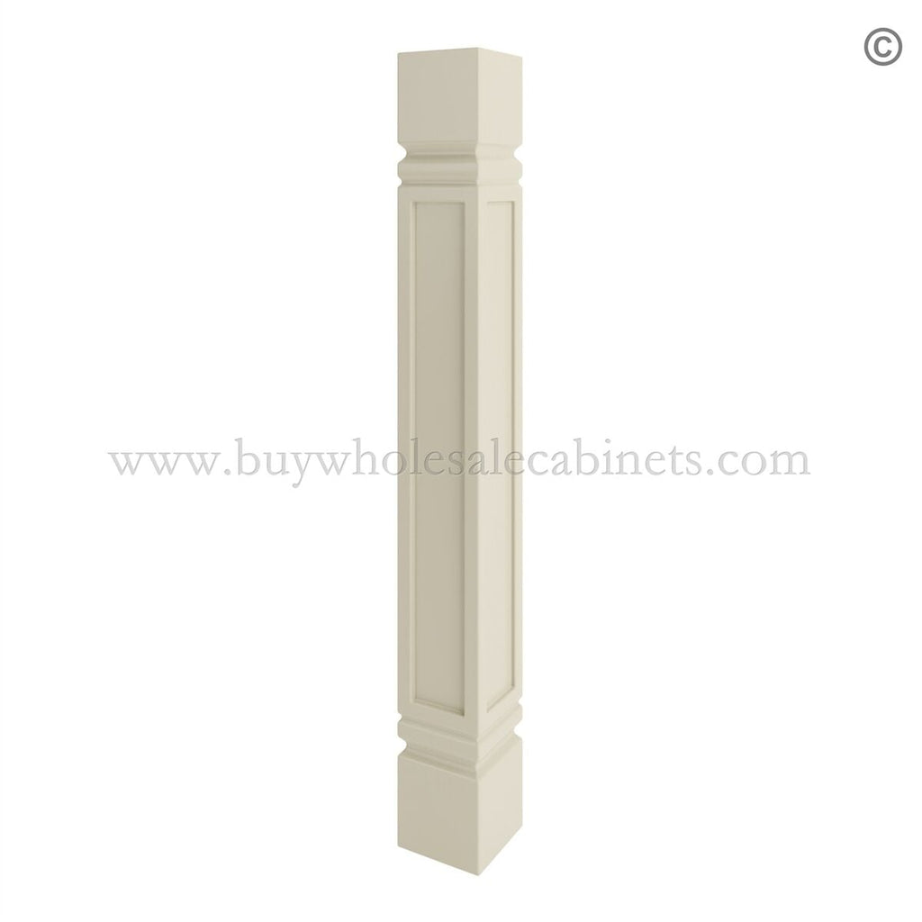 Frameless Ivory White Square Spool/Leg