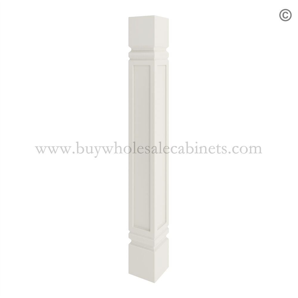 Frameless Pearl White Square Spool/Leg