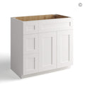 White Shaker 36″ W Vanity Combo with Drawers
