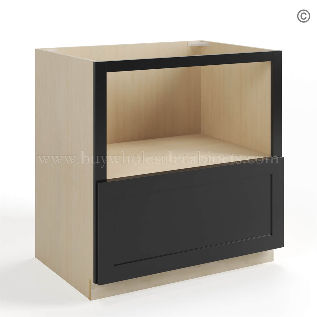Black Shaker Microwave Base Cabinet