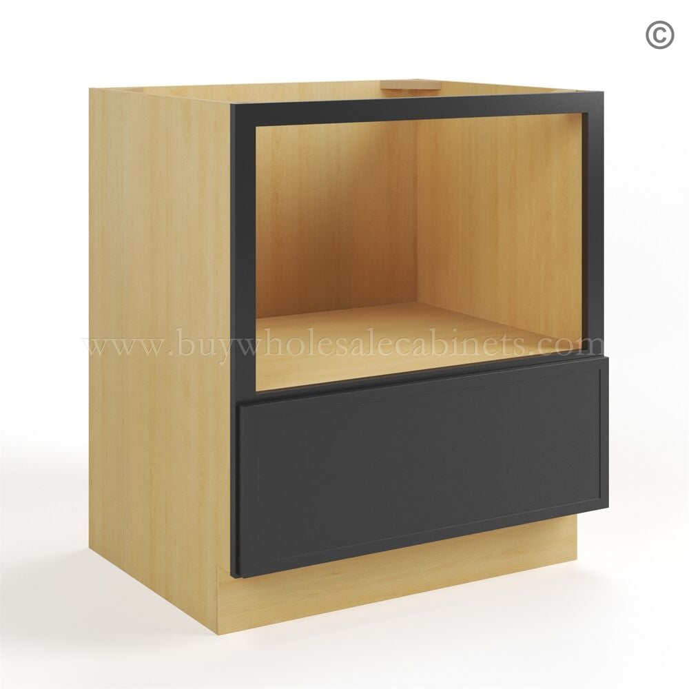 Slim Black Shaker Microwave Base Cabinet