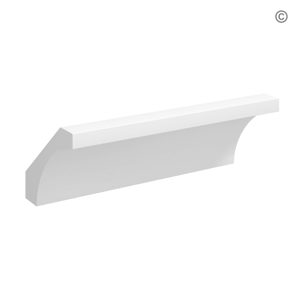 White Shaker Cove Crown Moulding