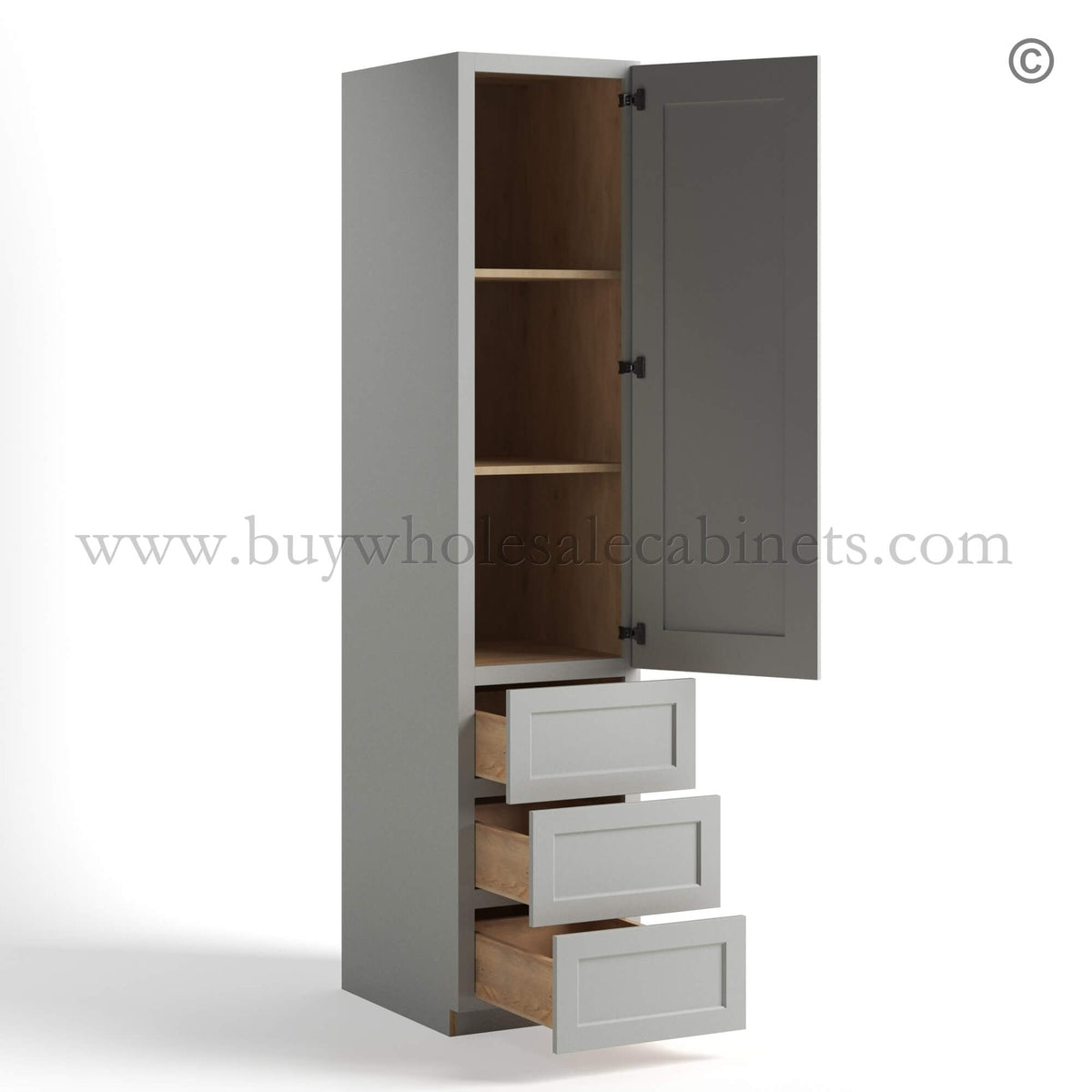 Dorian Gray Shaker Vanity Linen Cabinet