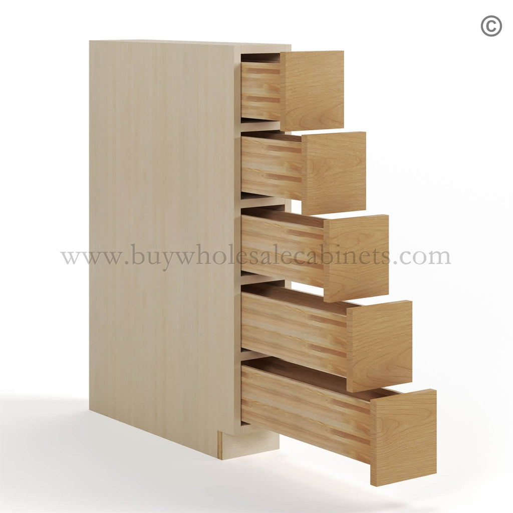 Treasure Chest Shaker Base Spice Cabinet with 5 Drawers