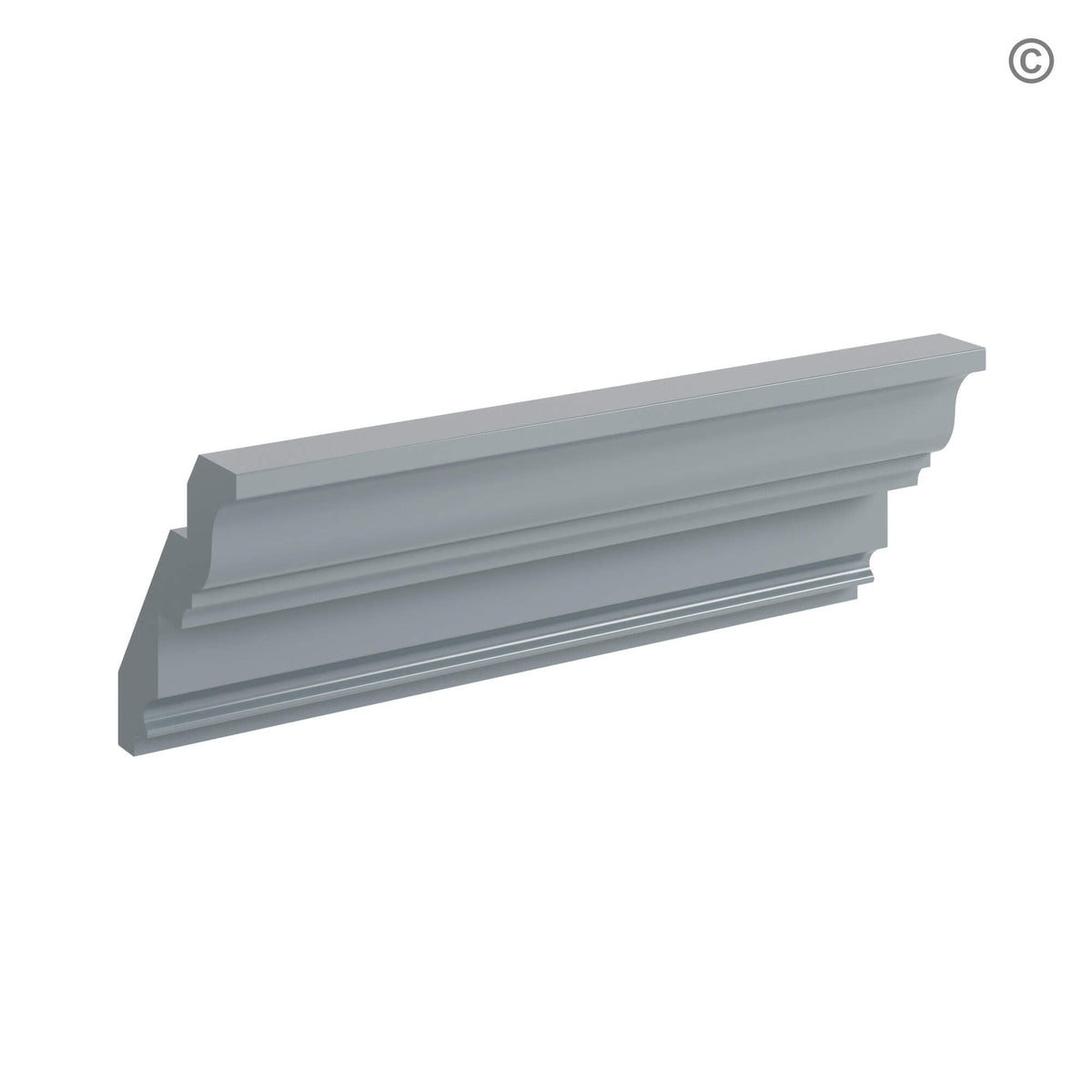 Gray Shaker Inset Crown Moulding