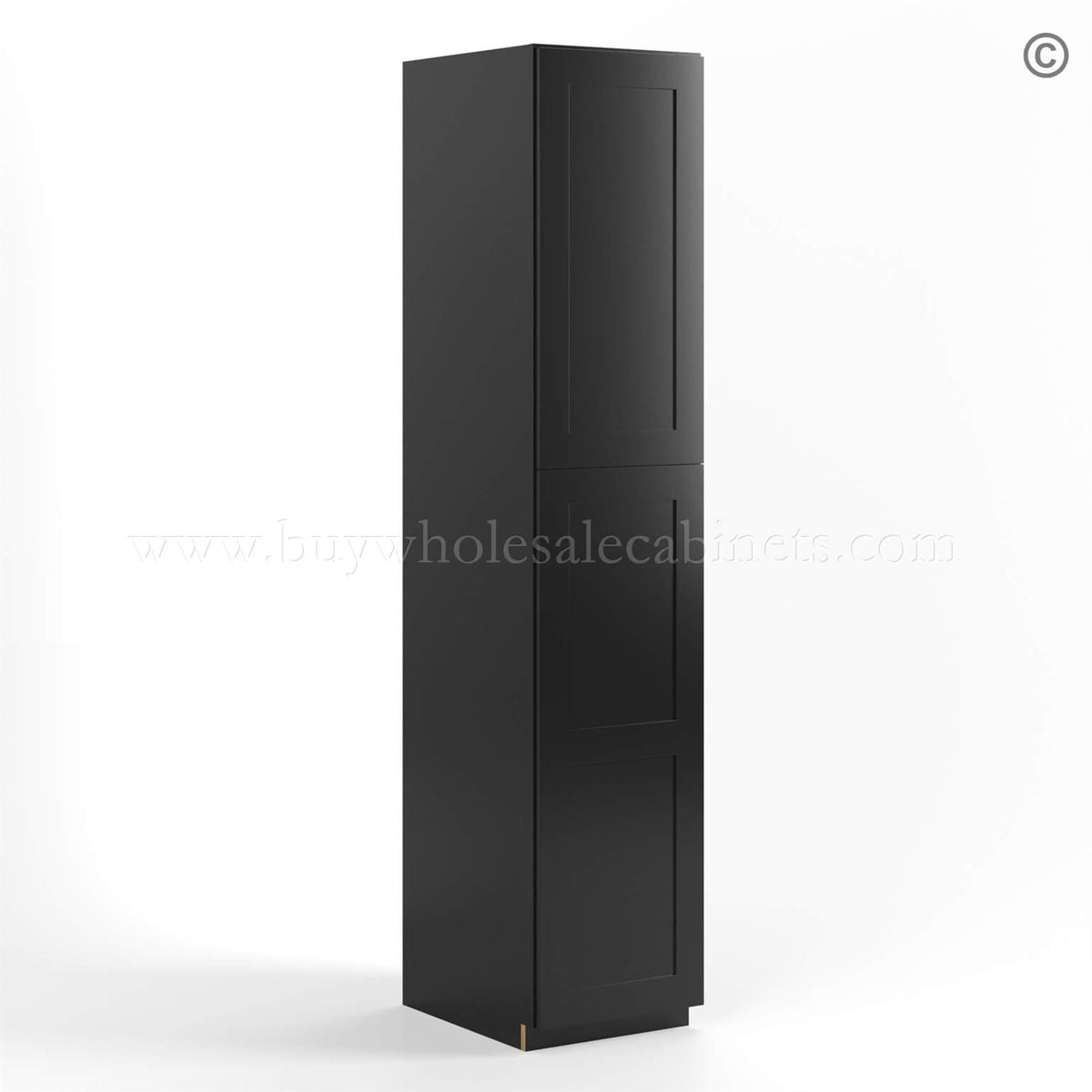 Black Shaker 18″ W Utility Pantry Cabinet
