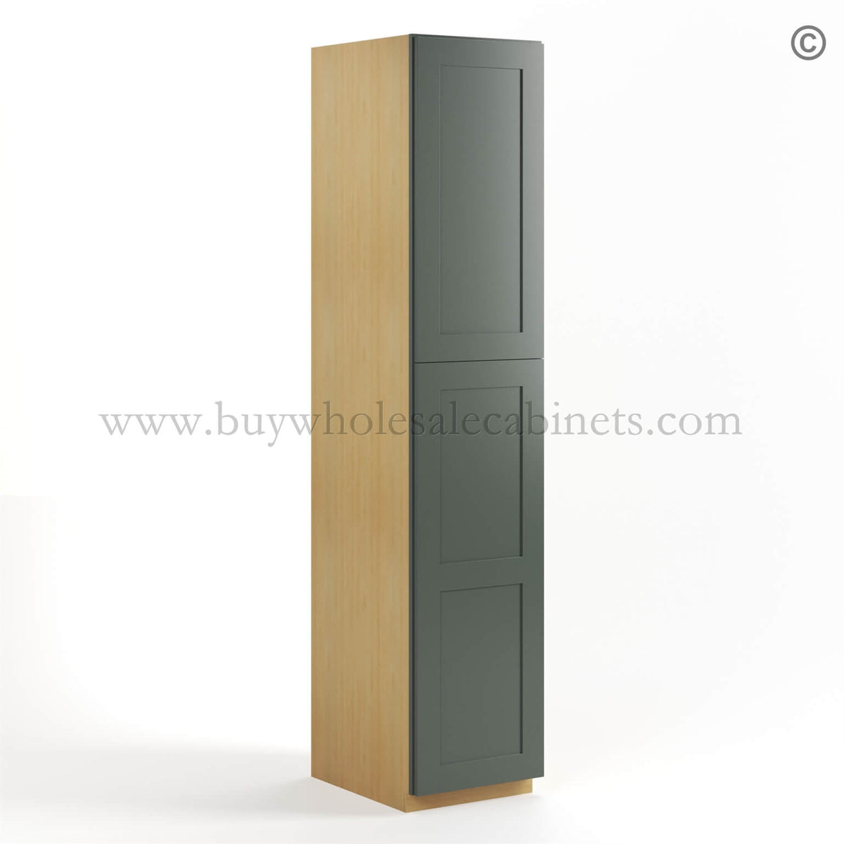 Green Shaker 18″ W Utility Pantry Cabinet